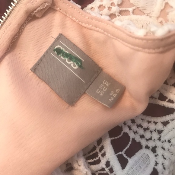 ASOS White Lace Overlay Sheath Dress - Picture 3 of 3